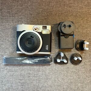 Fujifilm Instax Mini 90 Instant Camera - Black and Silver